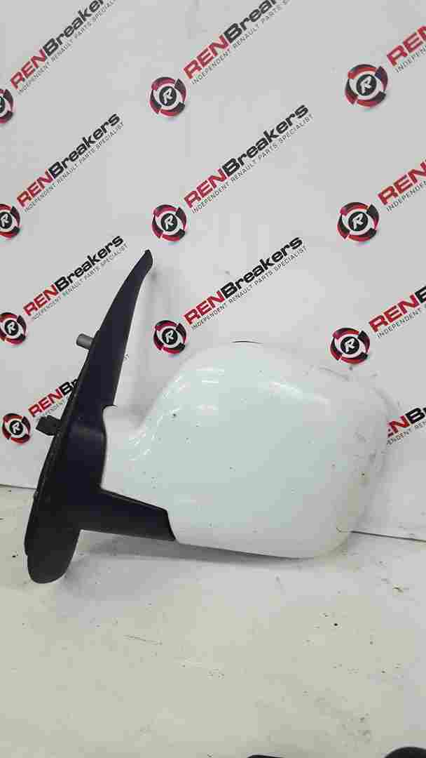 Renault Kangoo 2007-2017 Passenger NS Wing Mirror White O389 Folding 0389
