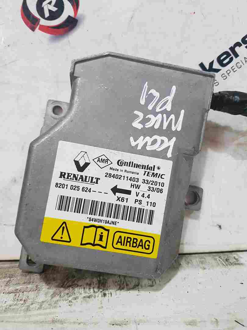 Thumb 3 Renault Kangoo MK2 2007-2013 Airbag ECU Module Computer 8201025624