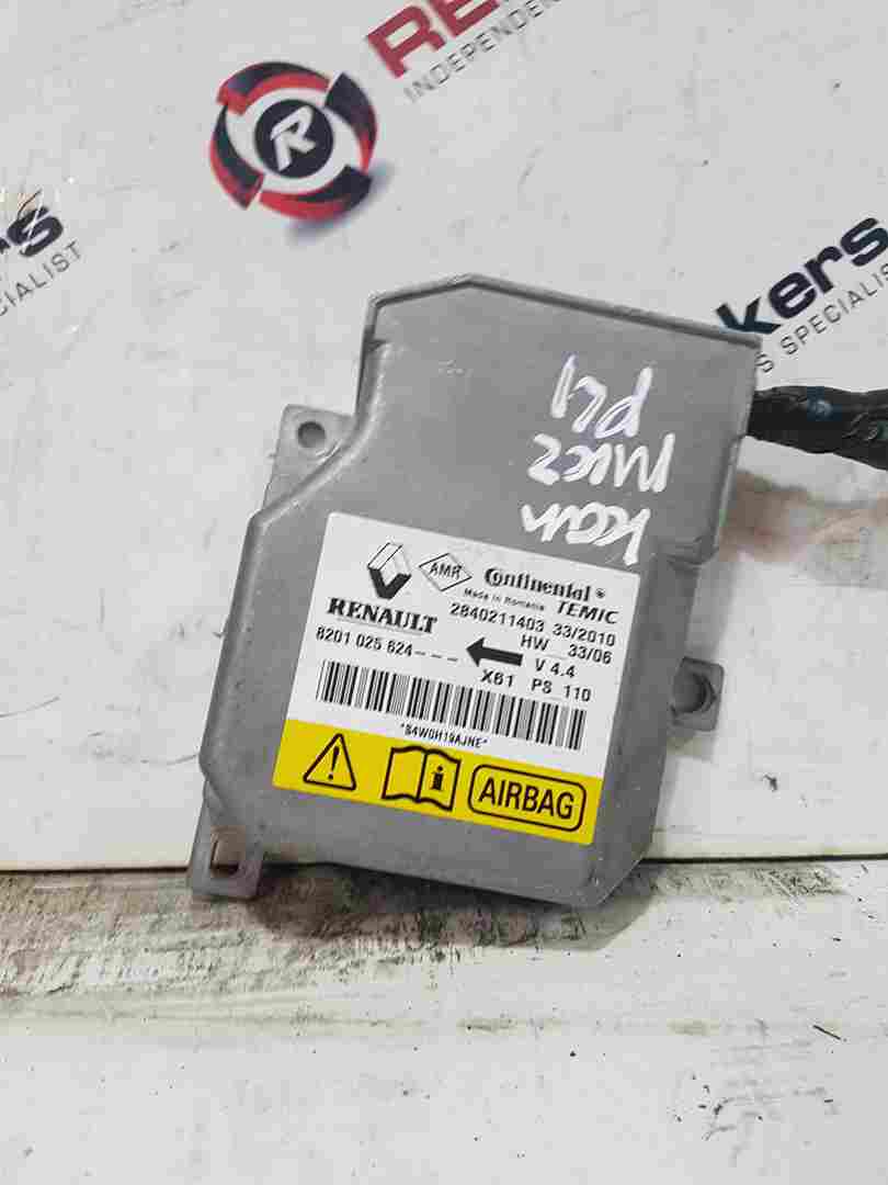 Renault Kangoo MK2 2007-2013 Airbag ECU Module Computer 8201025624