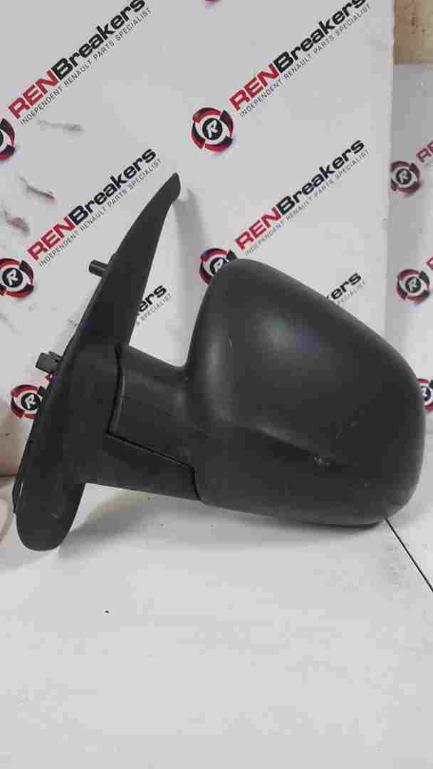 Renault Kangoo MK2 2013-2017 Passenger Ns Wing Mirror Black Plain Electric