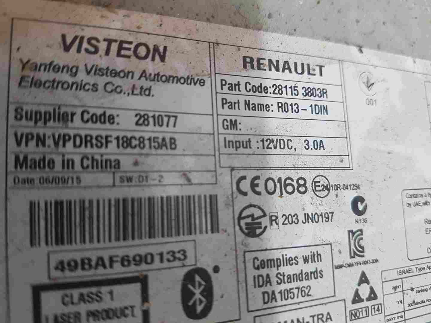 Thumb 4 Renault Kangoo MK2 2013-2017 Radio Cd Player Headunit Bluetooth 281153803R