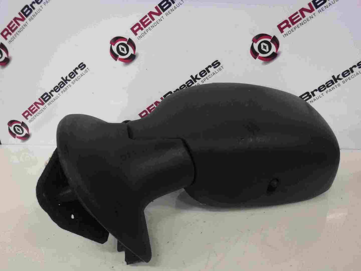 Renault Kangoo MPV 2003-2007 Passenger NS Wing Mirror Plain Black Manual