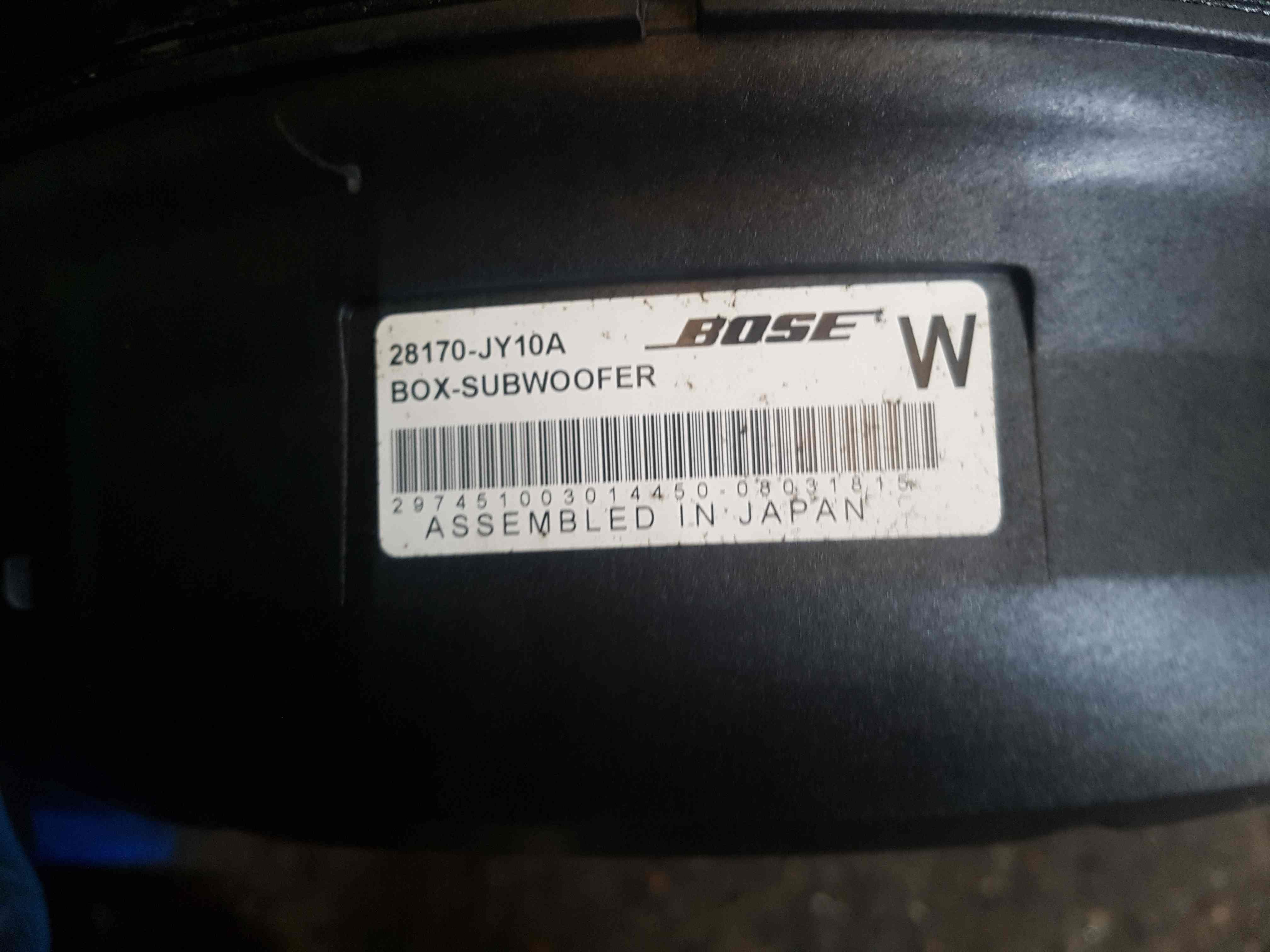 Thumb 4 Renault Koleos 2008-2015 Bose SUB Woofer 28170-Jy10a 28170JY10A