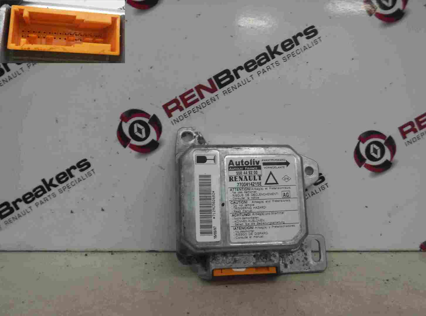 Renault Laguna 1993-1999 Airbag ECU Module Computer 7700414215B 550449200