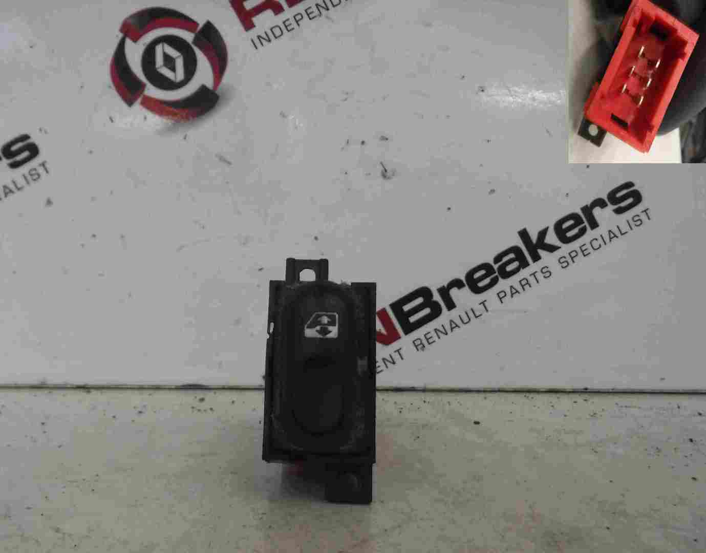 Renault Laguna 1993-1999 Passenger NS Rear Front Window Switch Red 7700822681