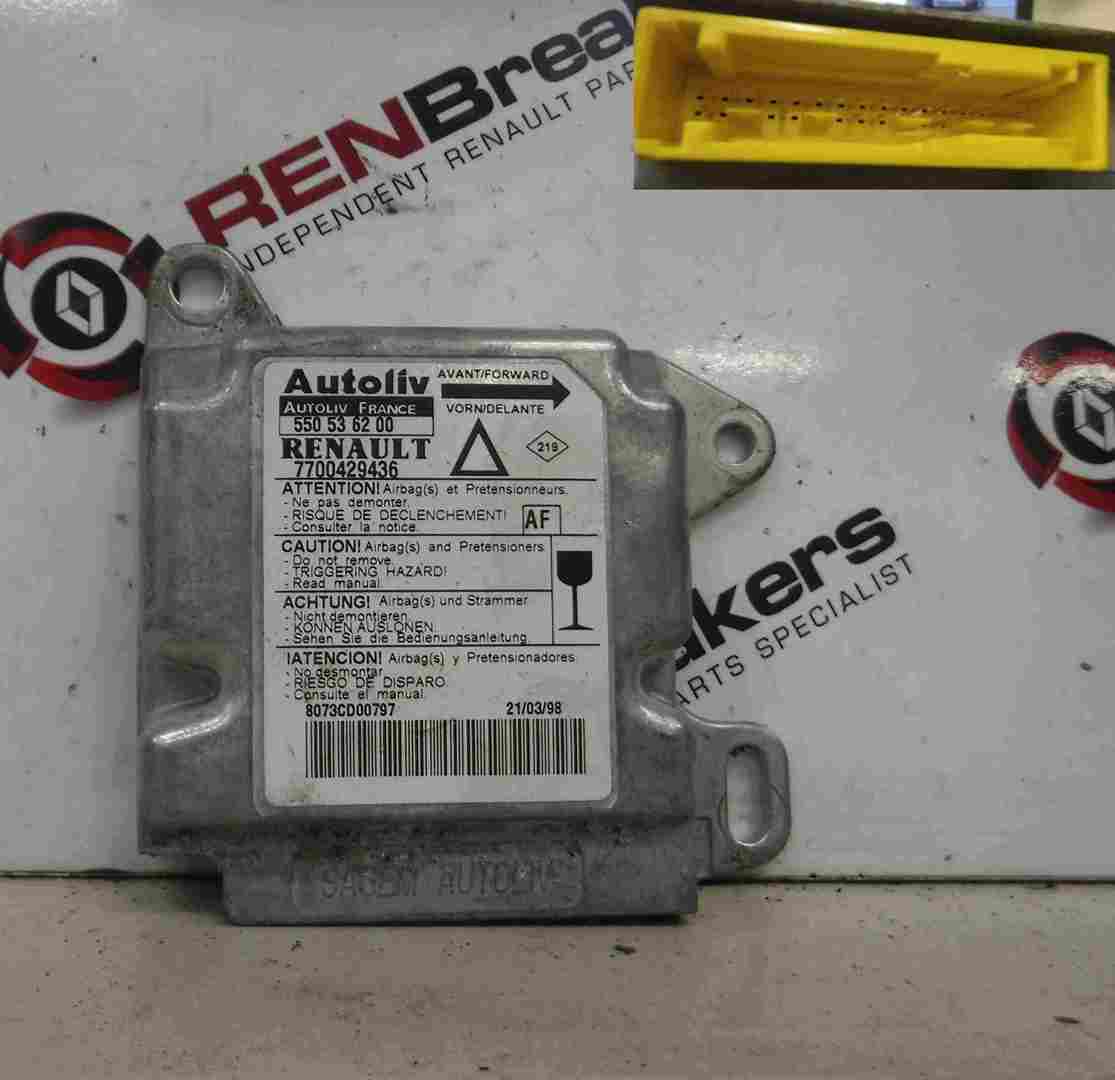 Renault Laguna 1999-2000 Airbag ECU Module Computer 7700429436 550536200