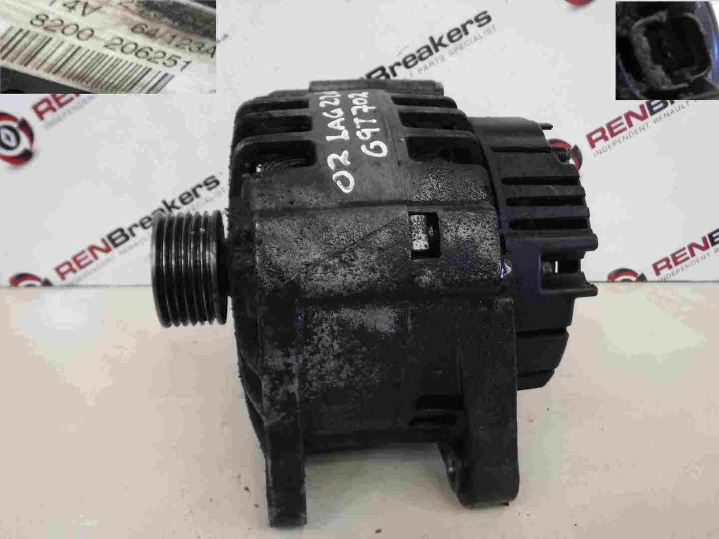 Renault Laguna 2001-2005 2.2 dCi Alternator G9T 702 8200206251