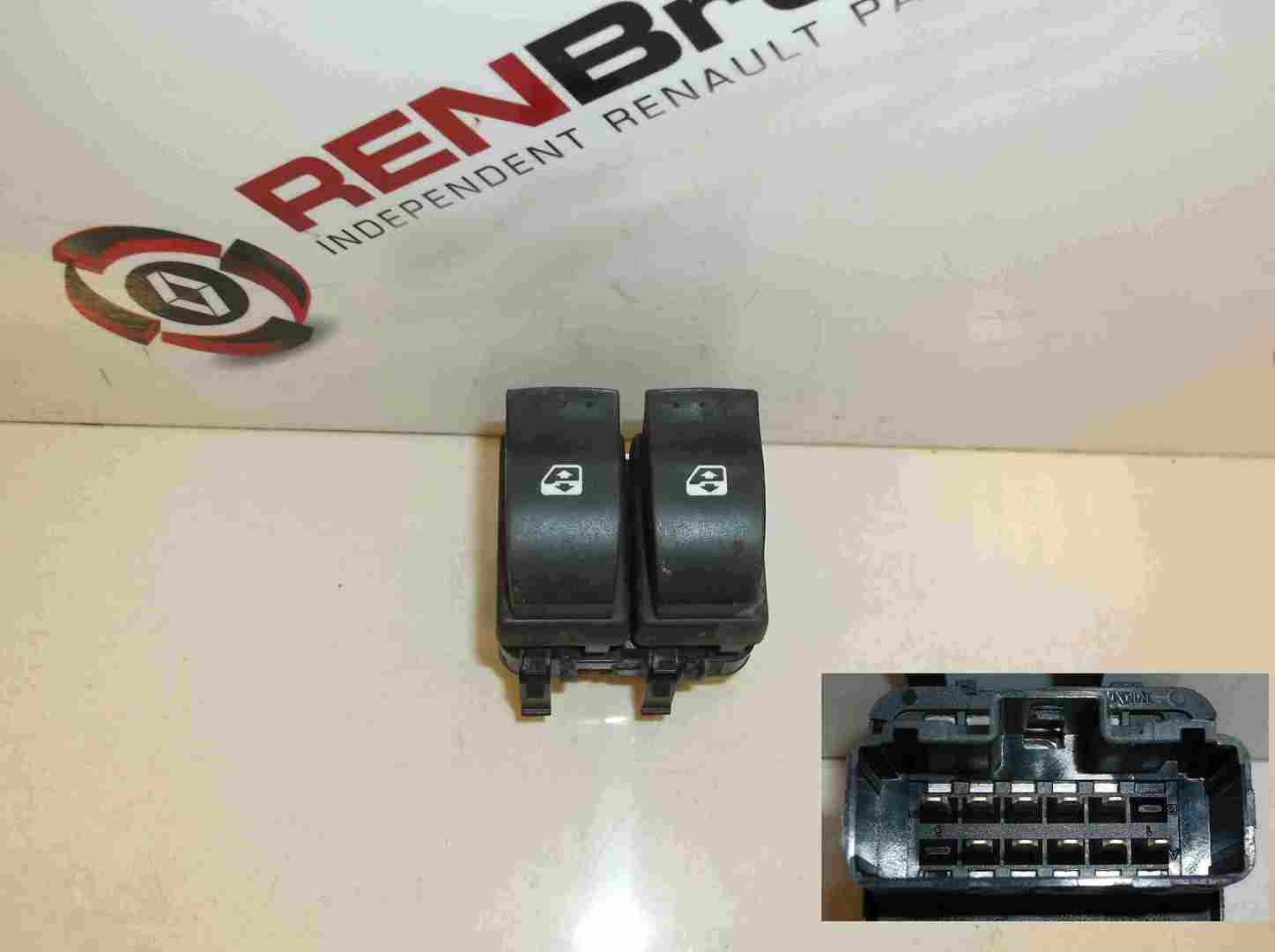 Renault Laguna 2001-2005 Drivers OSF Front Electric Window Switch Black 015089
