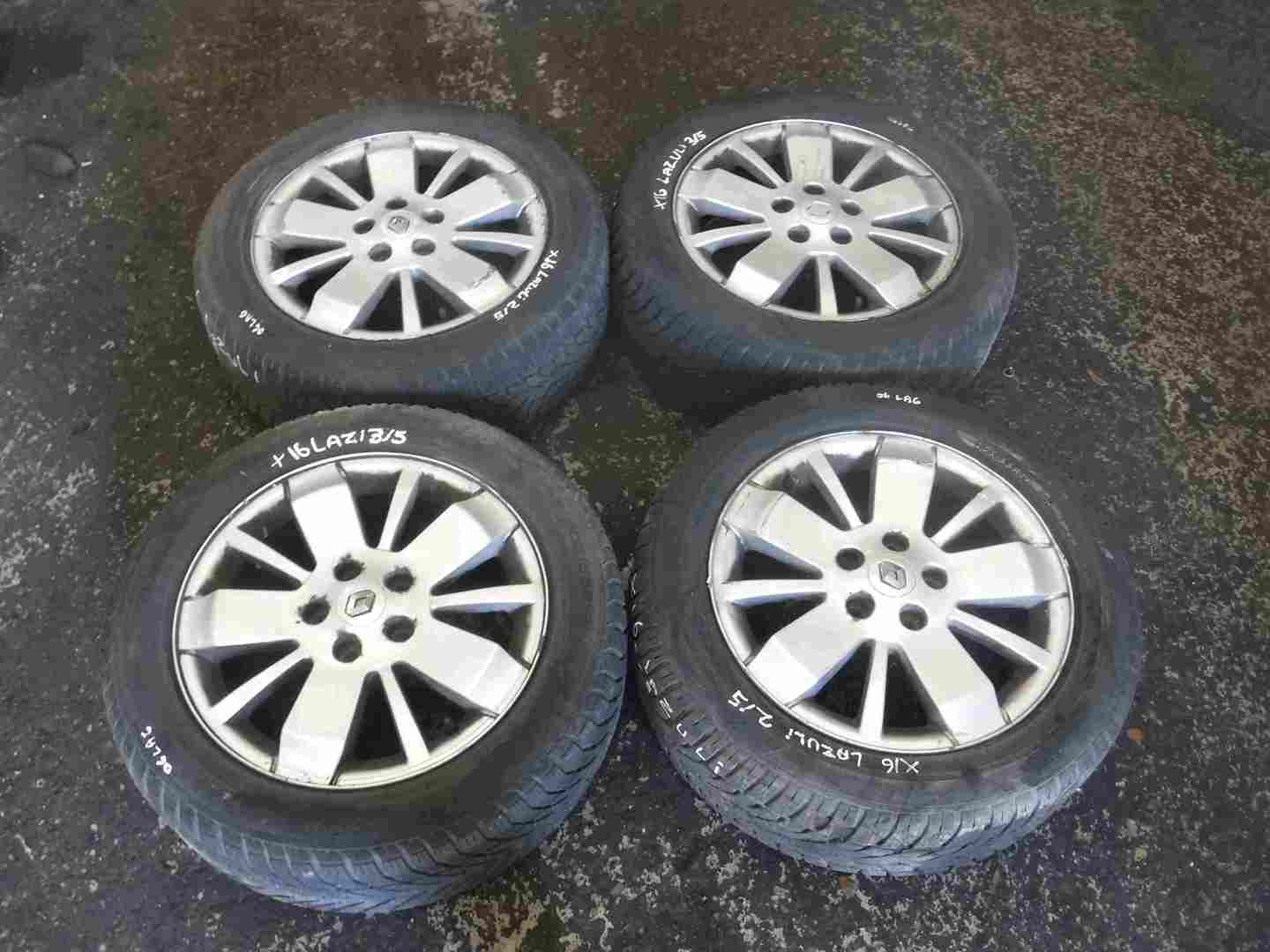 Renault Laguna 2001-2005 Lazuli Alloy Wheel Set X4 16inch 3/5 4/5