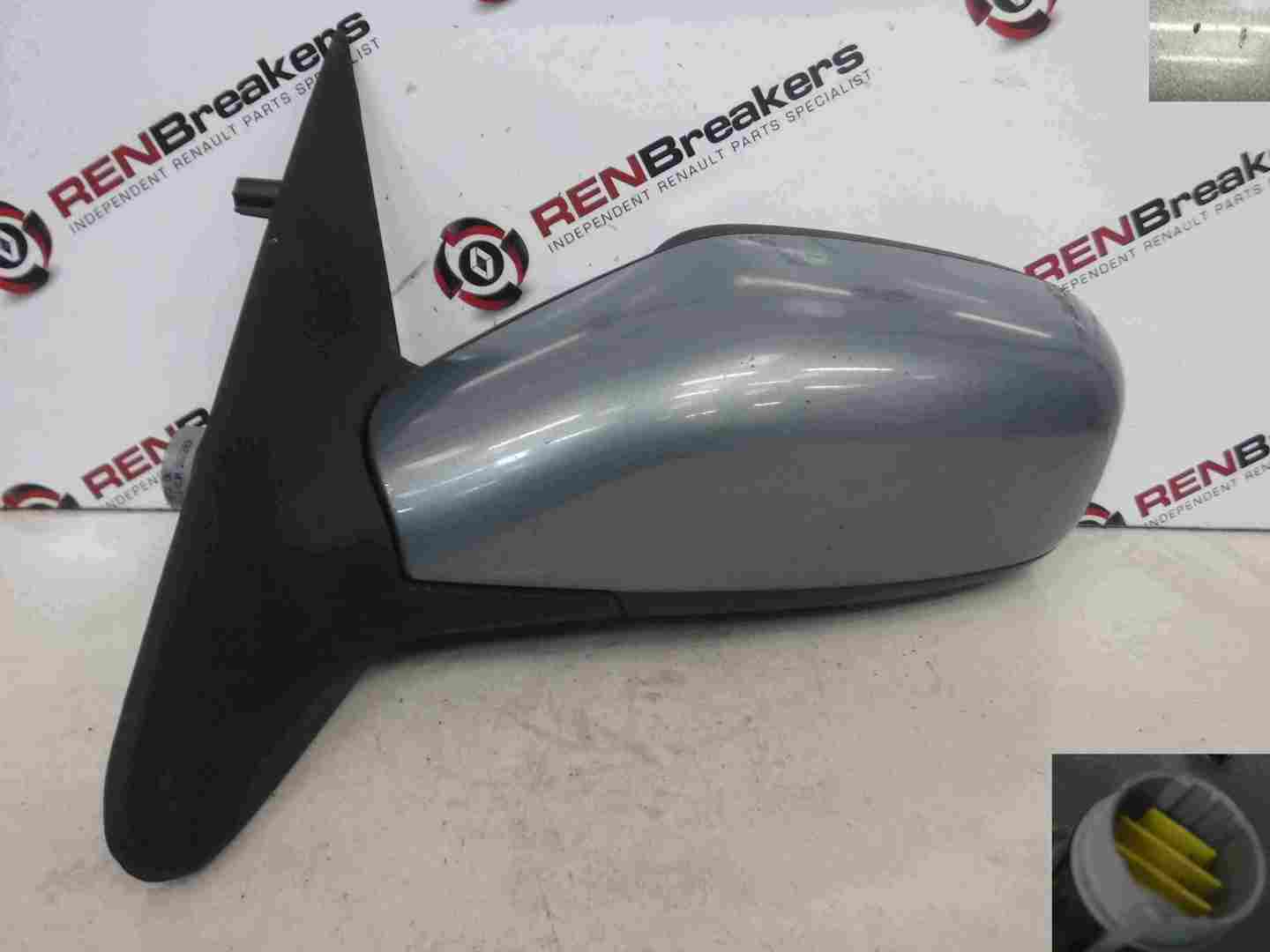 Renault Laguna 2001-2005 Passenger NS Wing Mirror Purple Silver TED47