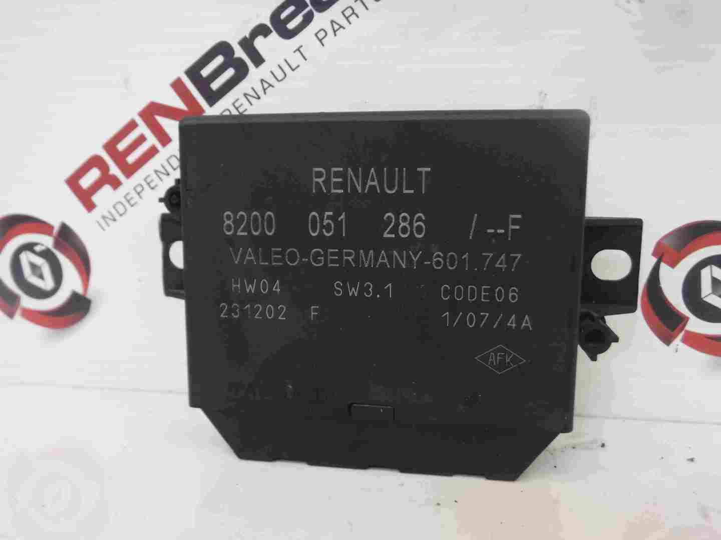 Renault Laguna 2001-2005 Rear Parking Sensors Control Module 8200051286