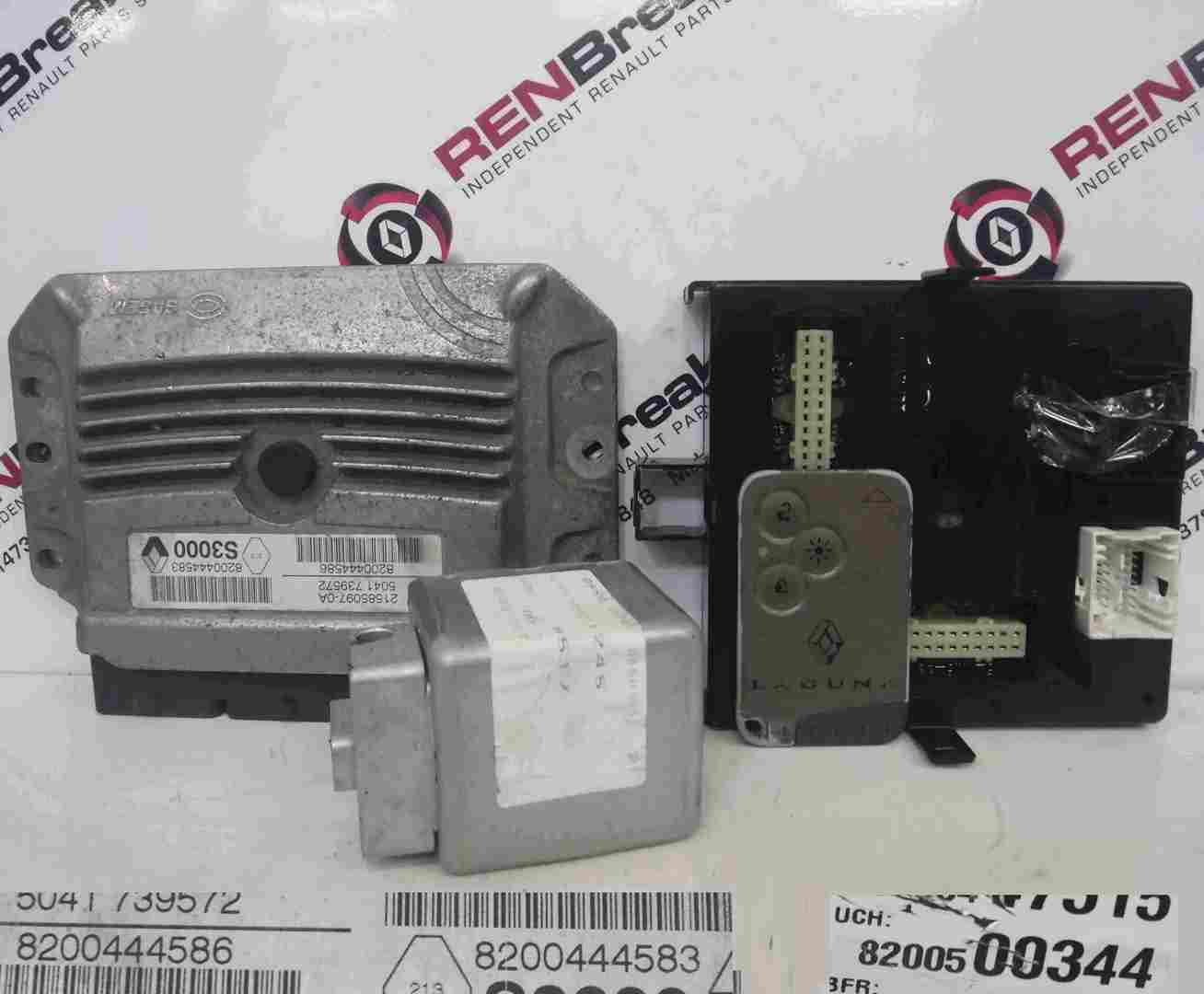 Renault Laguna 2001-2007 2.0 16v ECU SET UCH BCM Immobiliser   Key Card