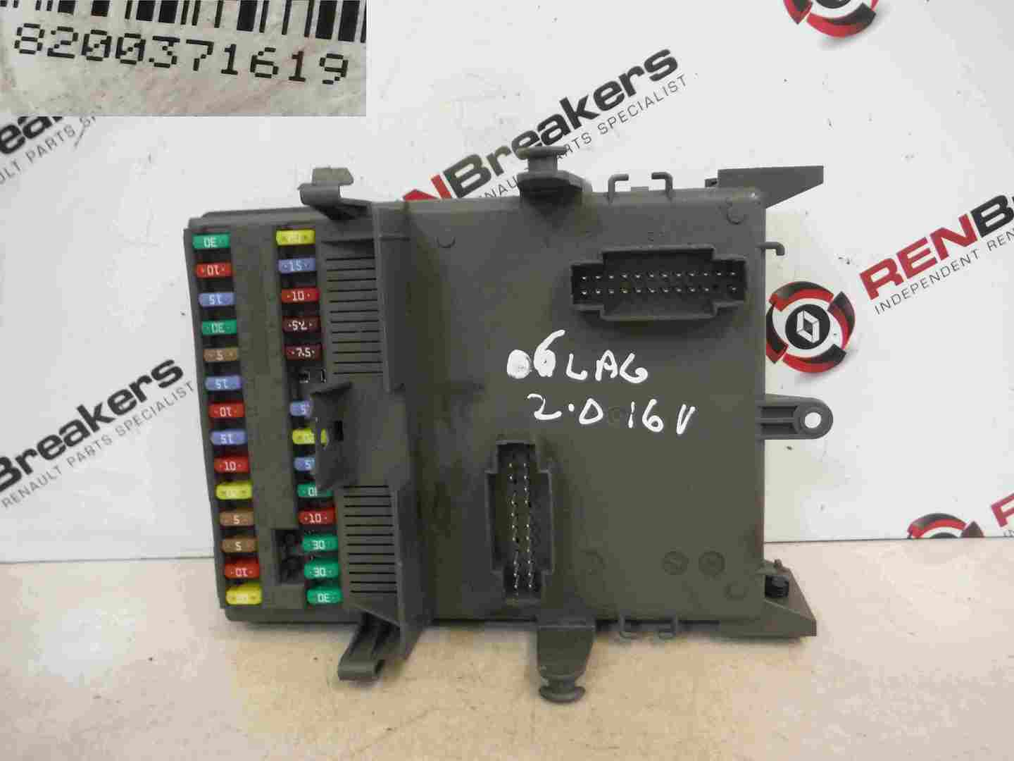 Renault Laguna 2001-2007 Dashboard Fuse Box Relay Computer 8200371619