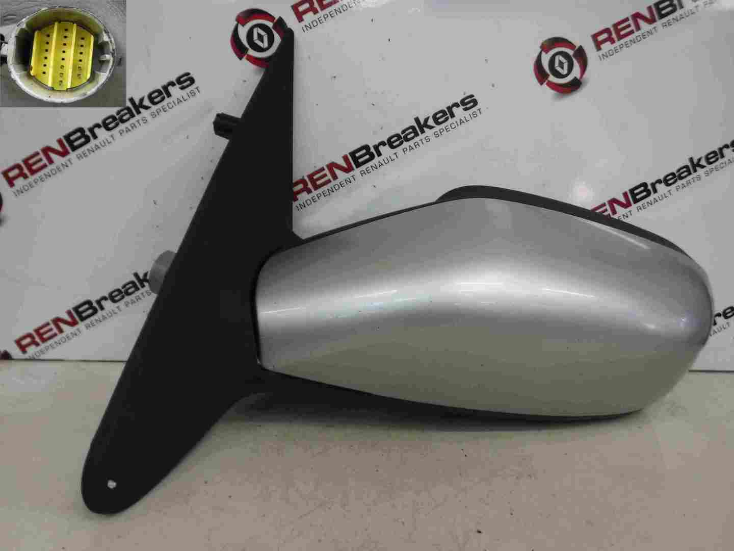 Renault Laguna 2005-2007 Passenger NS Wing Mirror Silver TED69