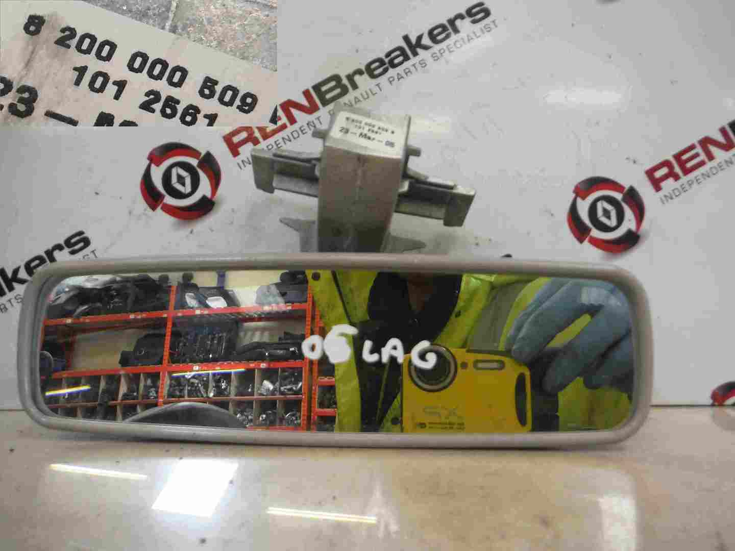 Renault Laguna 2001-2005 Rear View Mirror Cream 8200000509