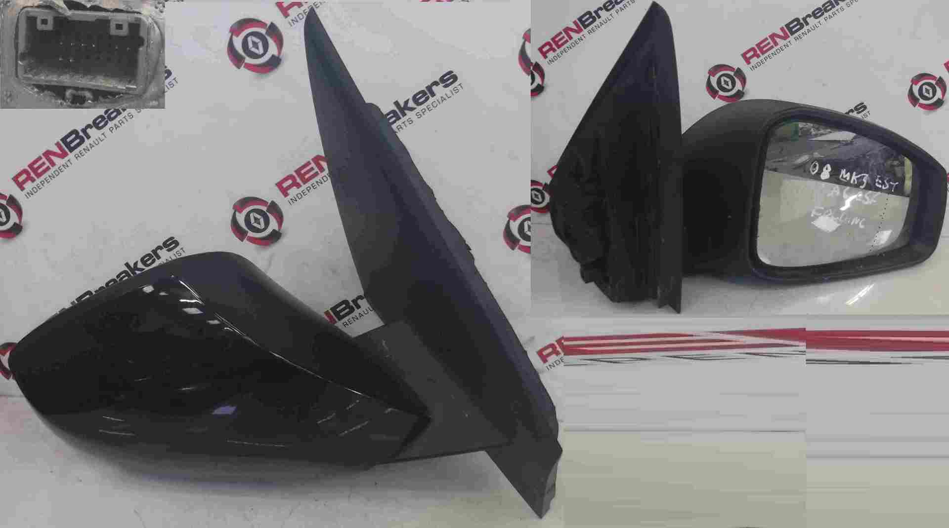 Renault Laguna MK3 2007-2012 Drivers OS Wing Mirror Black Folding