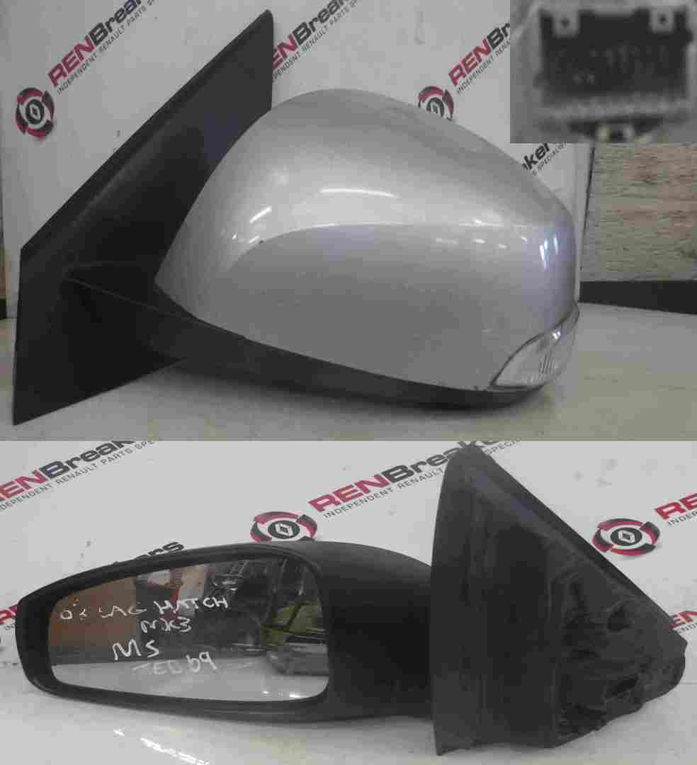 Renault Laguna MK3 2007-2012 Passenger NS Wing Mirror Silver TED69