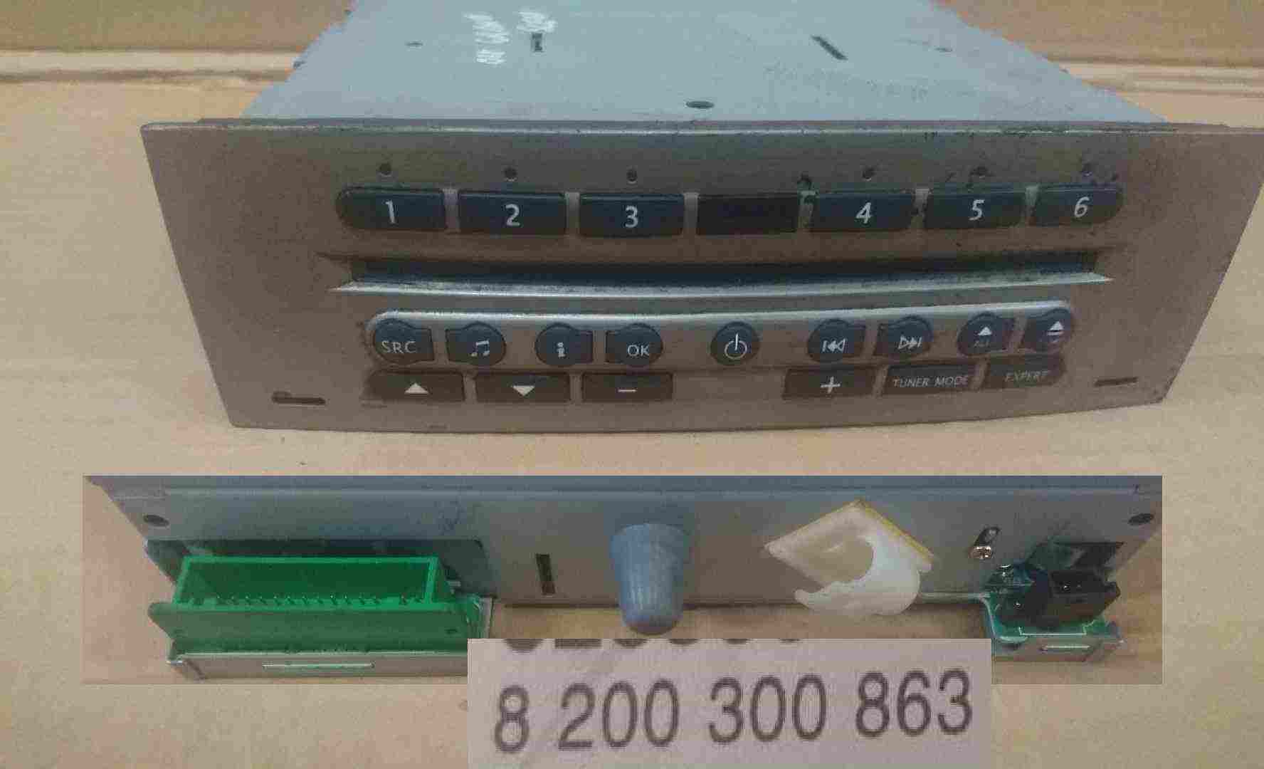 Renault Megane   Scenic 2003-2009 CD Player Multi Disc Changer   Code
