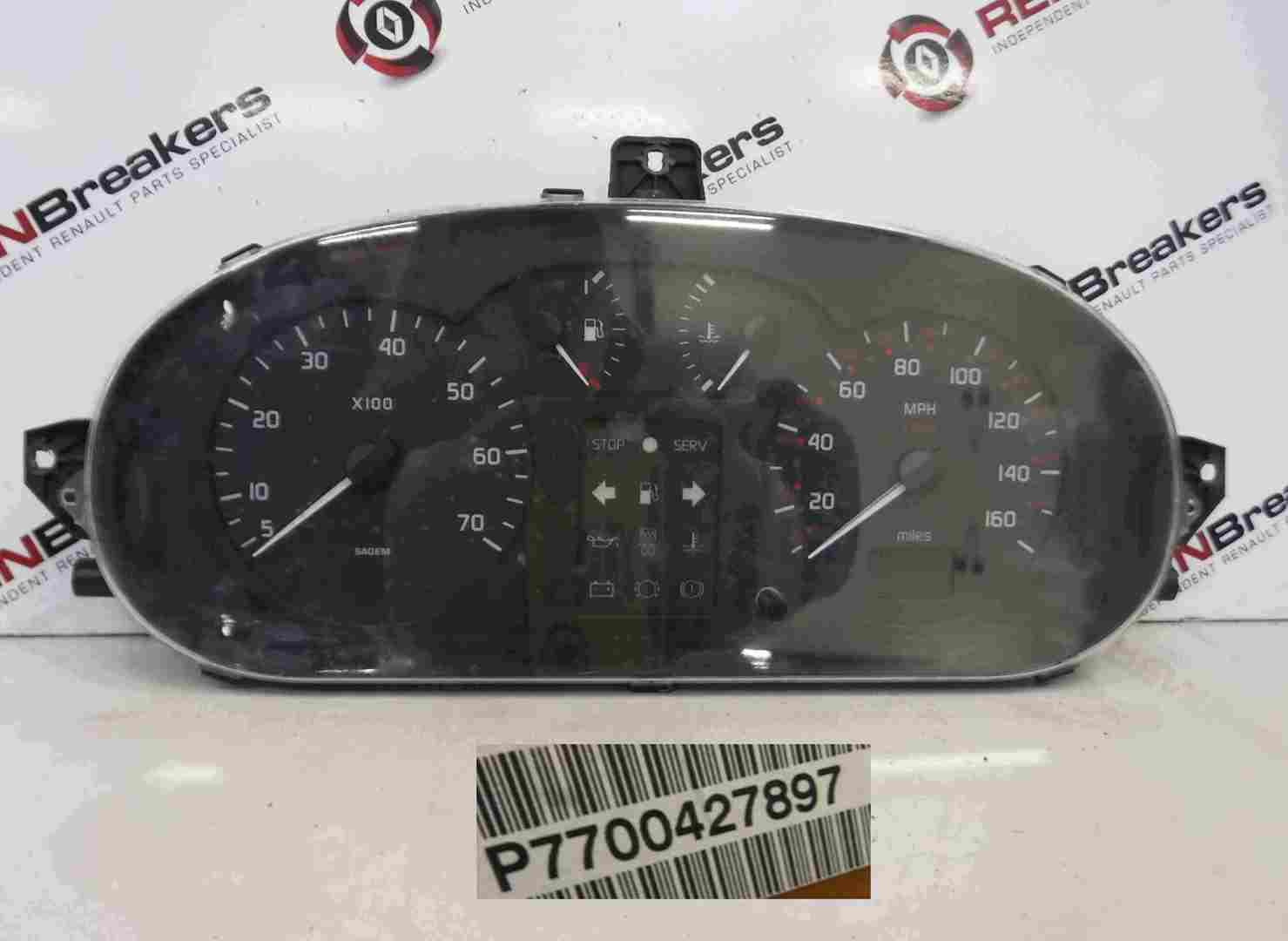 Renault Megane 1999-2002 Instrument Panel Dials Gauges Speedo 108K 7700427897