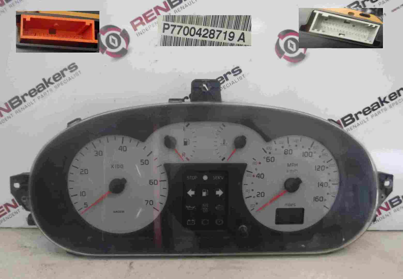 Renault Megane 1999-2002 Instrument Panel Dials Gauges Speedo Clocks 158K