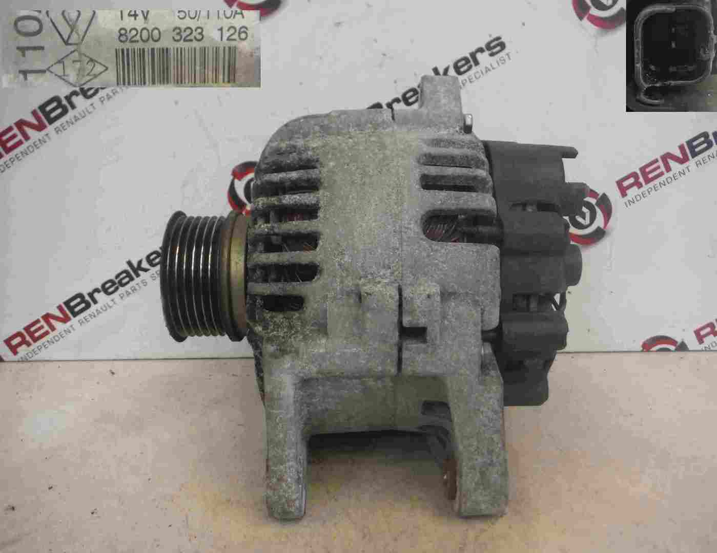 Renault Megane + Scenic 2002-2008 1.6 16v Alternator 8200323126 8200583648