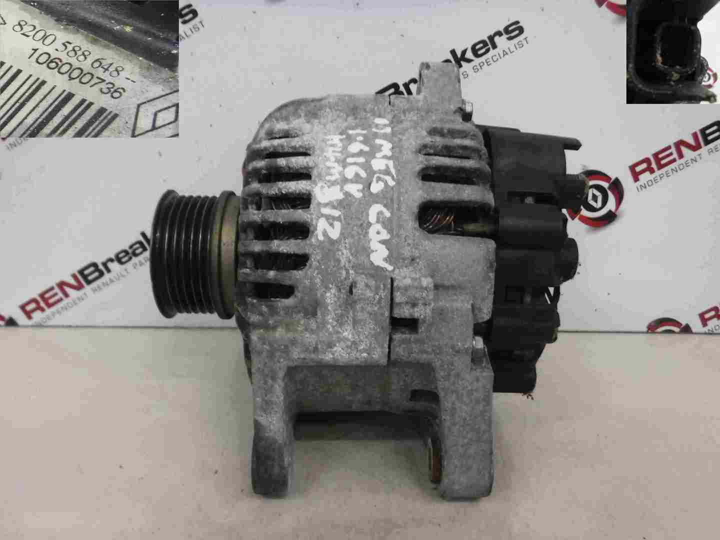 Renault Megane 2002-2008 1.6 16v Alternator K4M 812  8200588648