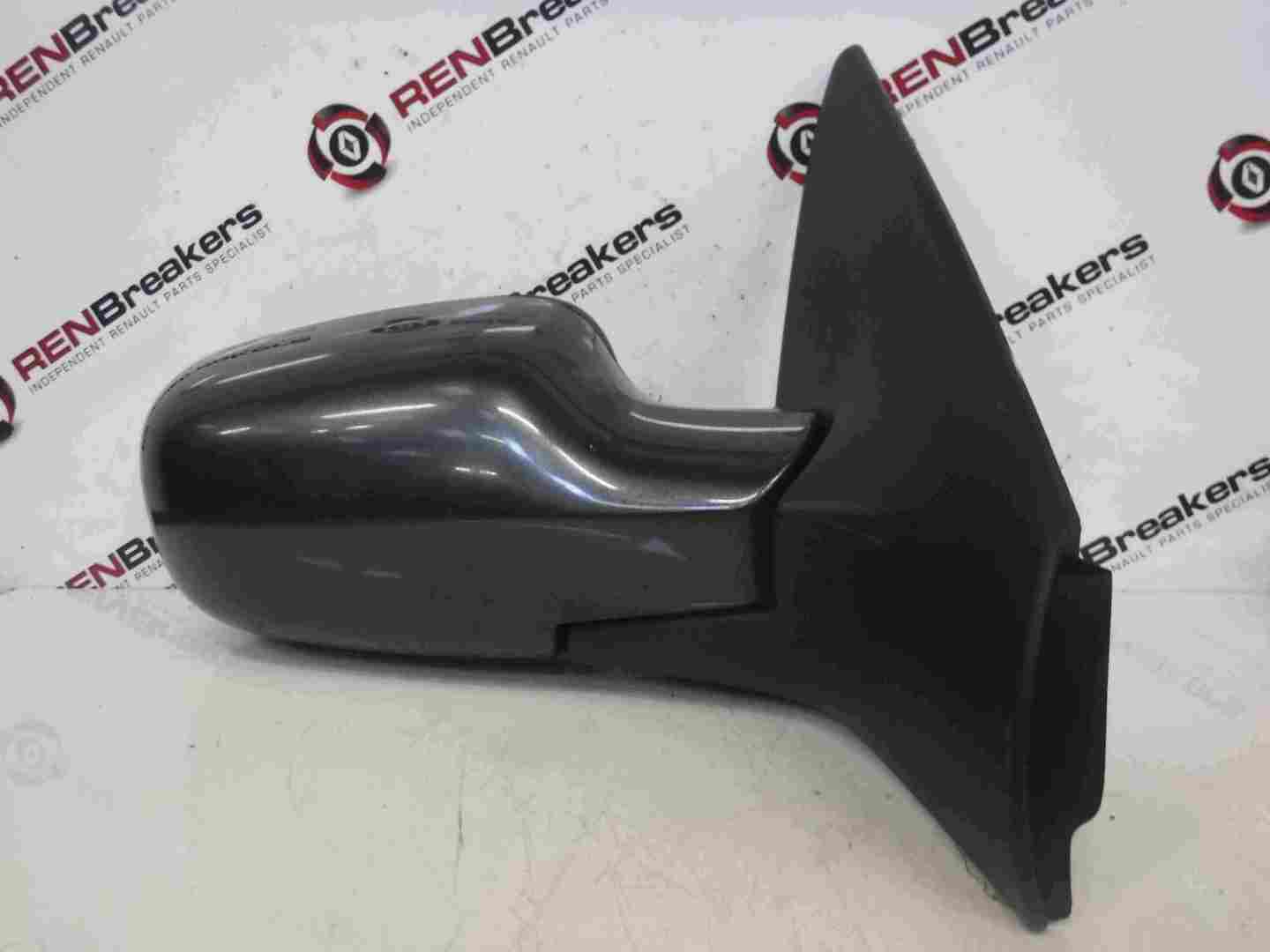 Renault Megane 2002-2008 Driver OS Wing Mirror Grey TEB66 Folding