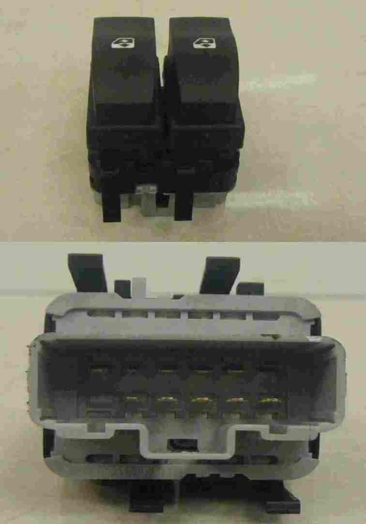 Renault Megane 2002-2008 Drivers Dual Window Switch Grey Plug Front Windows