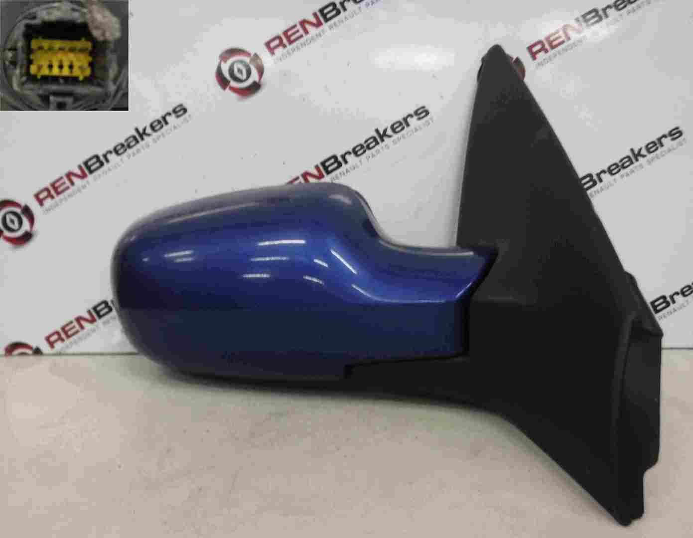 Renault Megane 2002-2008 Drivers OS Wing Mirror Blue TEI45 TE145