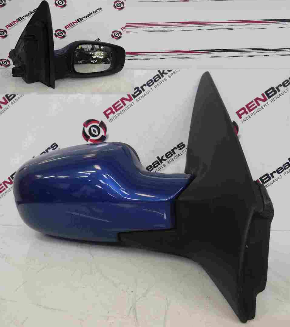 Renault Megane 2002-2008 Drivers OS Wing Mirror Blue TERNA