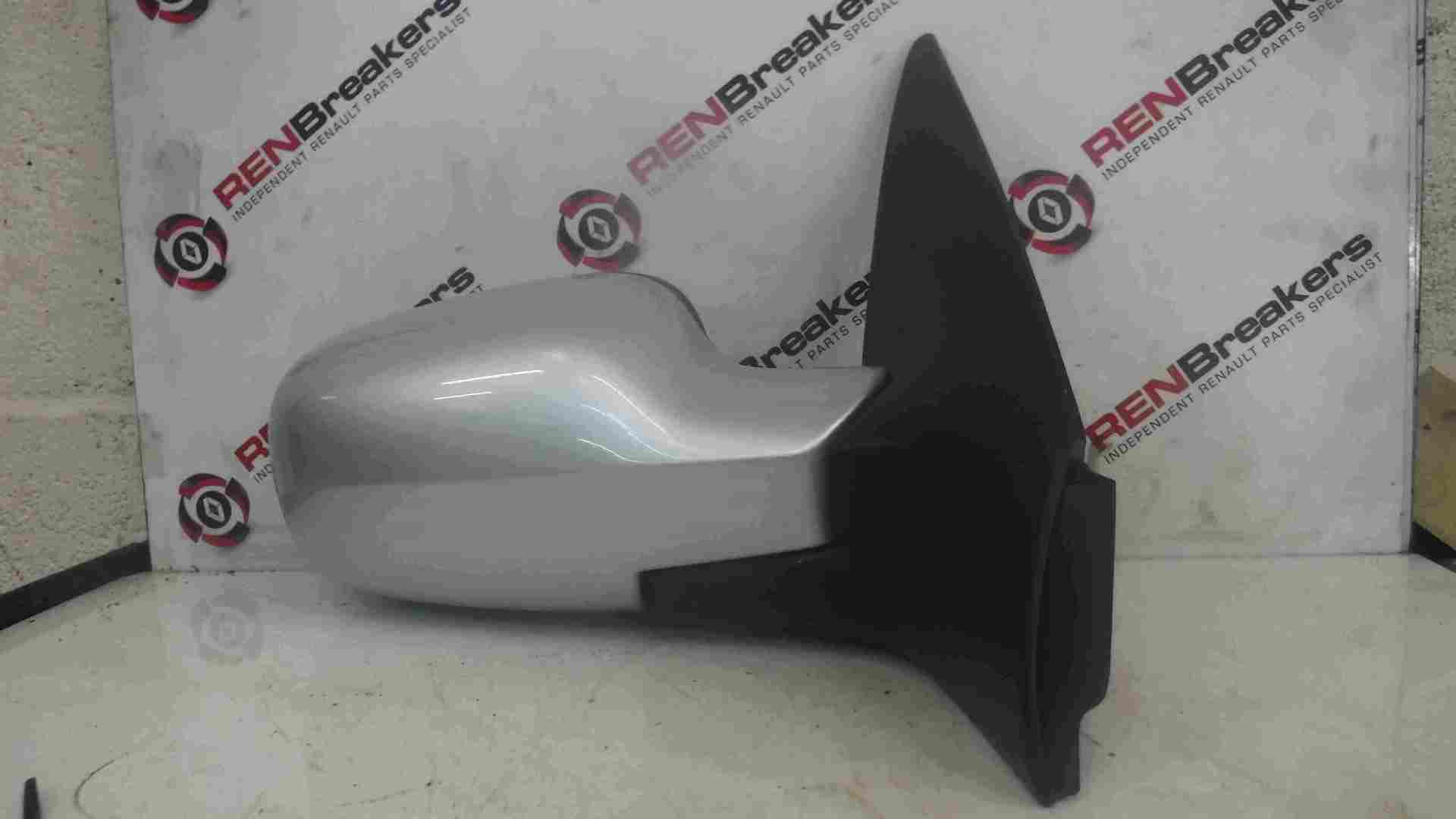 Renault Megane 2002-2008 Drivers OS Wing Mirror Silver TED69