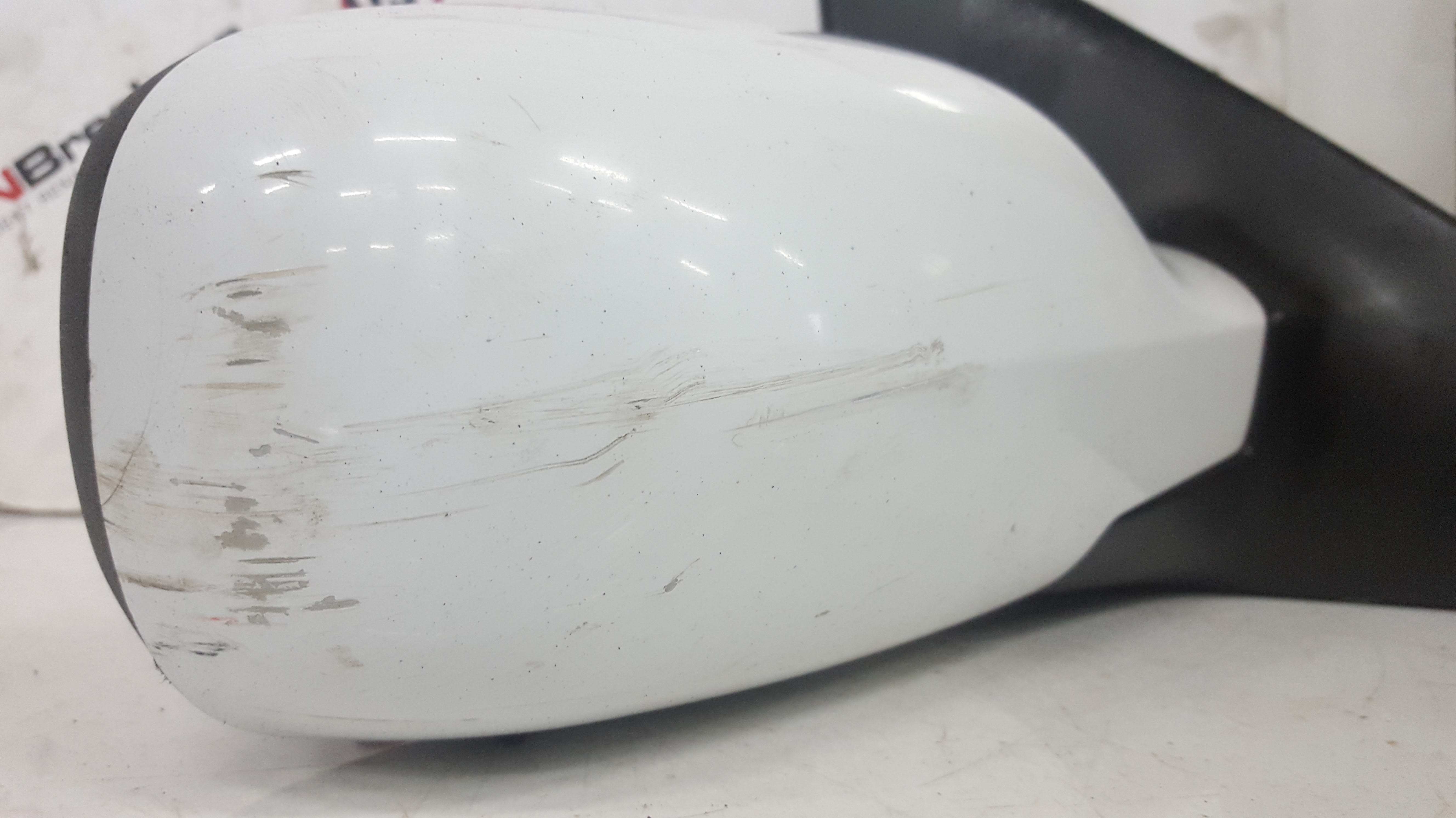 Renault Megane 2002-2008 Drivers Os Wing Mirror White Ov369 Scuffed