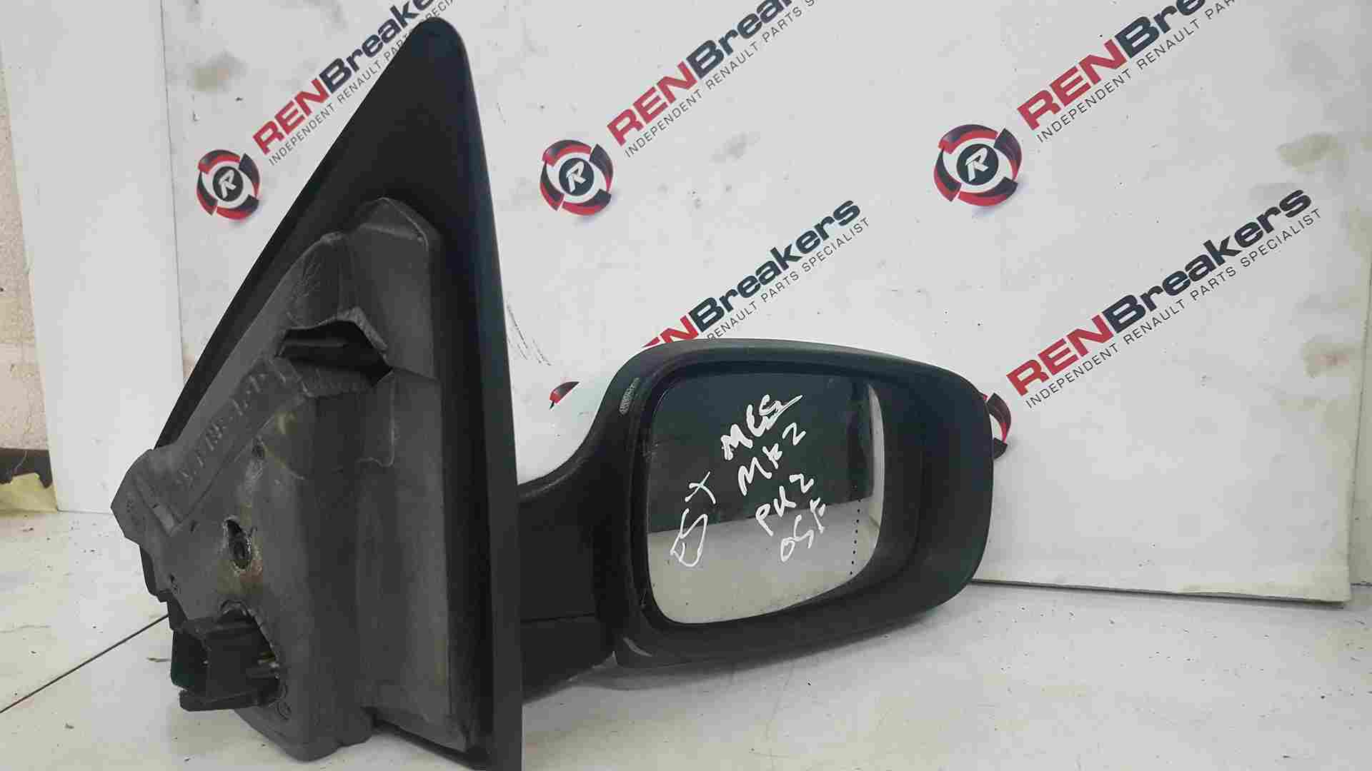 Thumb 2 Renault Megane 2002-2008 Drivers Os Wing Mirror White Ov369 Scuffed