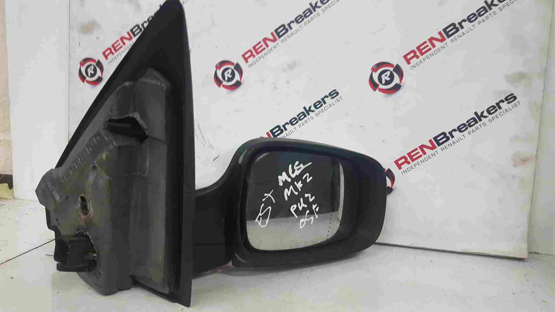 Renault Megane 2002-2008 Drivers Os Wing Mirror White Ov369 Scuffed