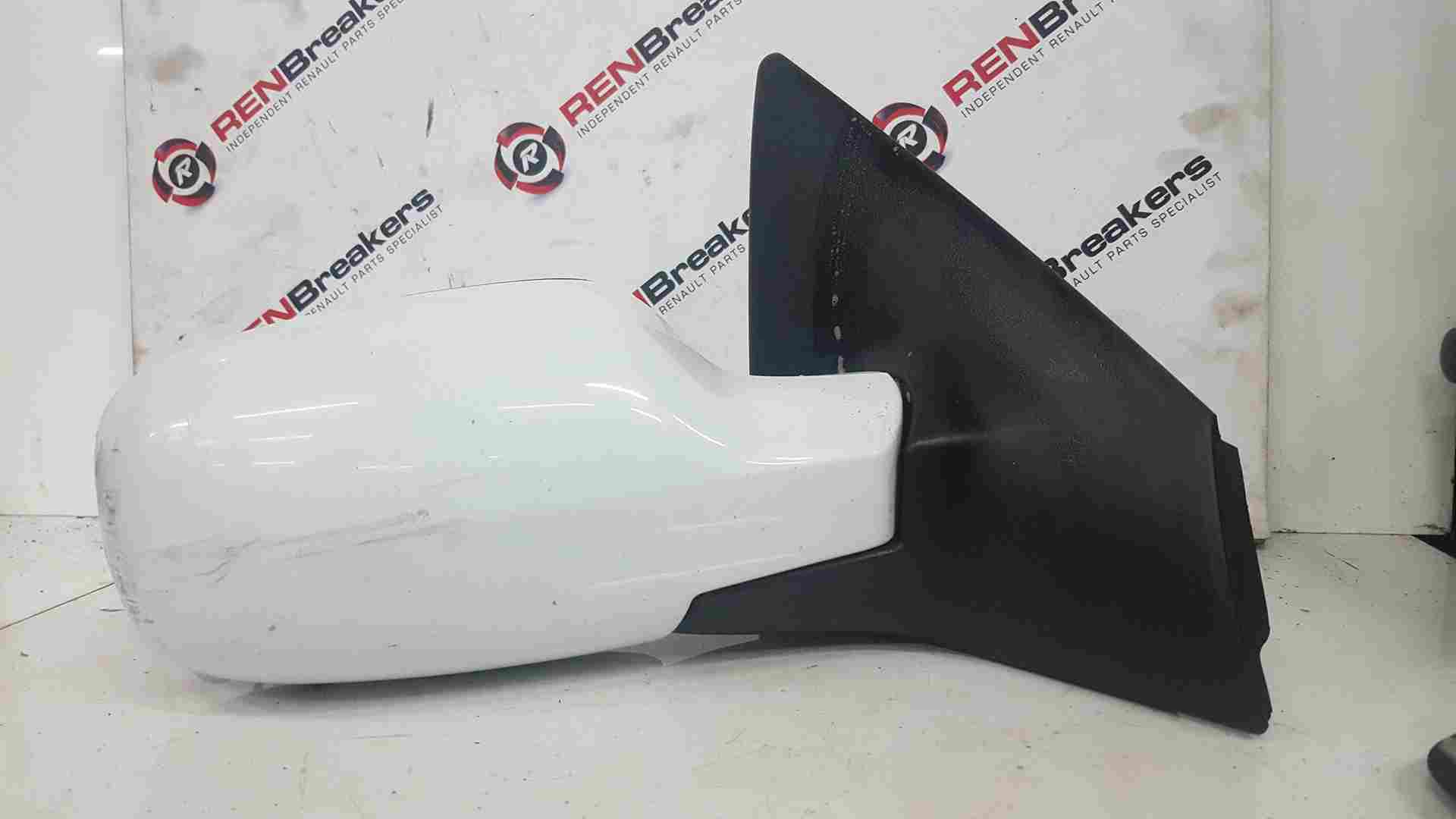 Thumb 6 Renault Megane 2002-2008 Drivers Os Wing Mirror White Ov369 Scuffed