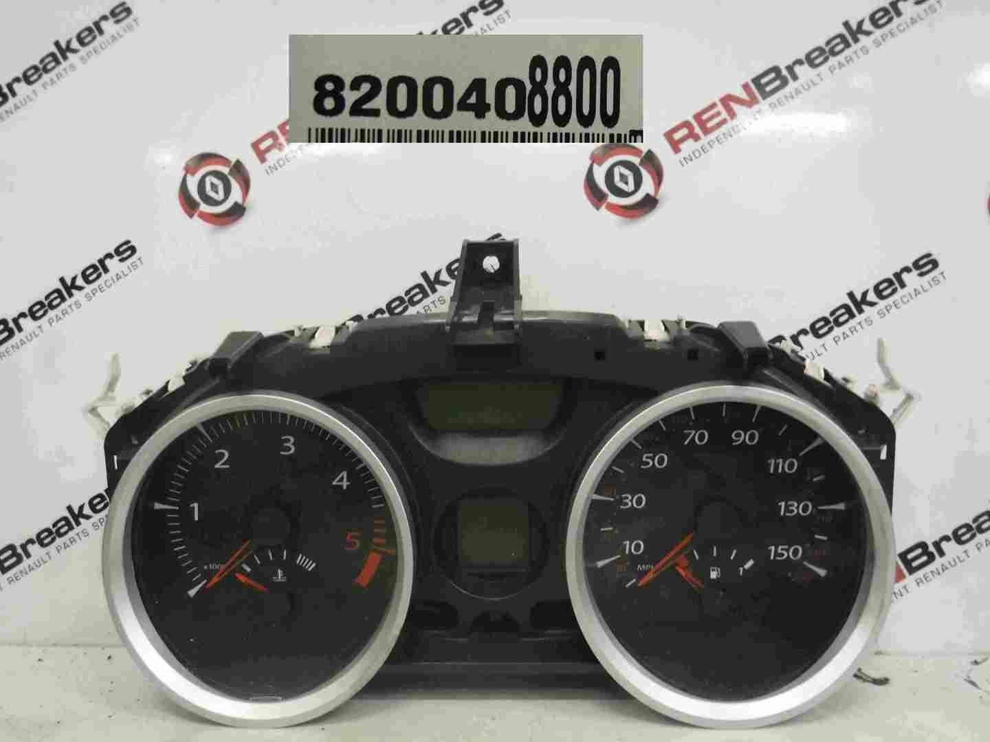 Renault Megane 2002-2008 Instrument Panel Clocks Dials 108K 8200408800
