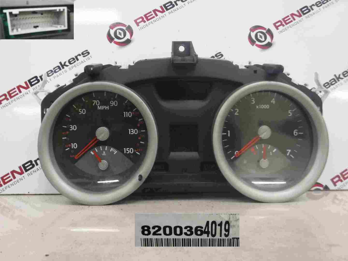 Renault Megane 2002-2008 Instrument Panel Dials Gauges Clocks 8200364019
