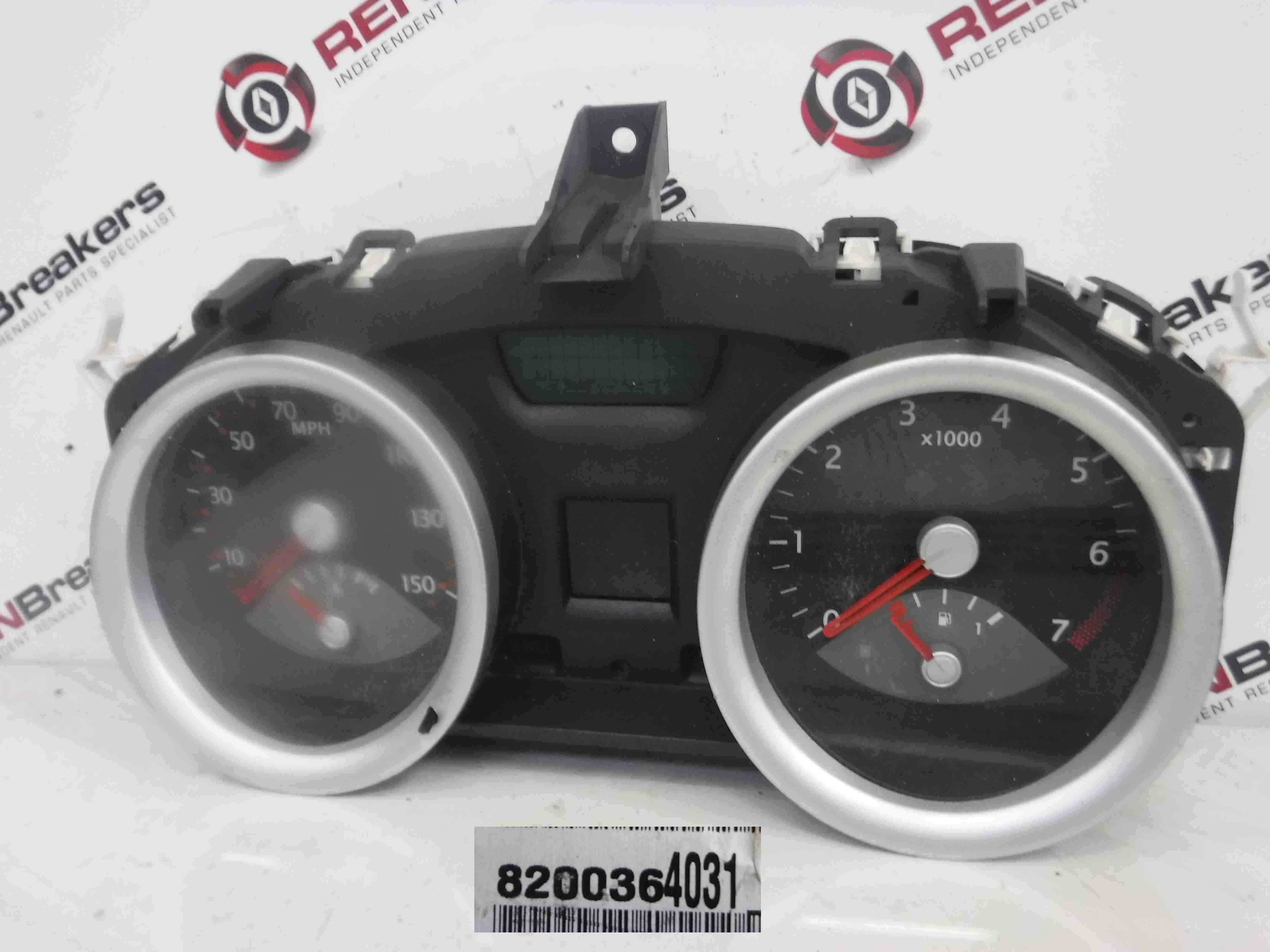 Renault Megane 2002-2008 Instrument Panel Dials Gauges Clocks 90K 8200364031