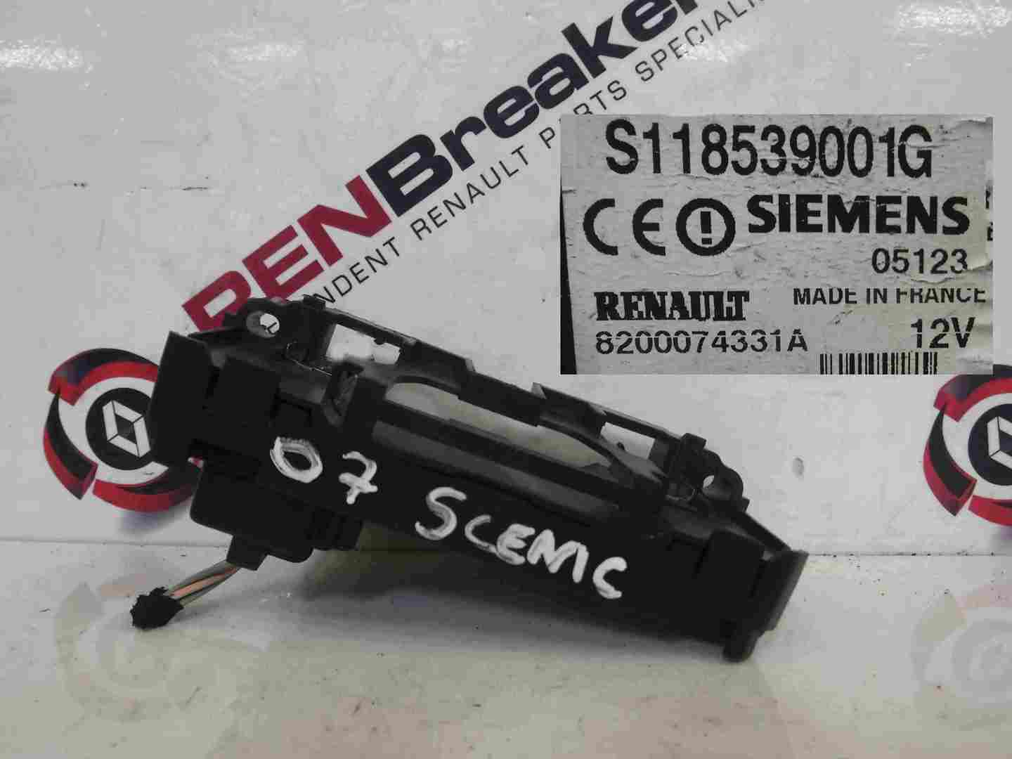 Renault Megane 2002-2008 Key Card Reader Ignition Slot 8200074331 S118539001H