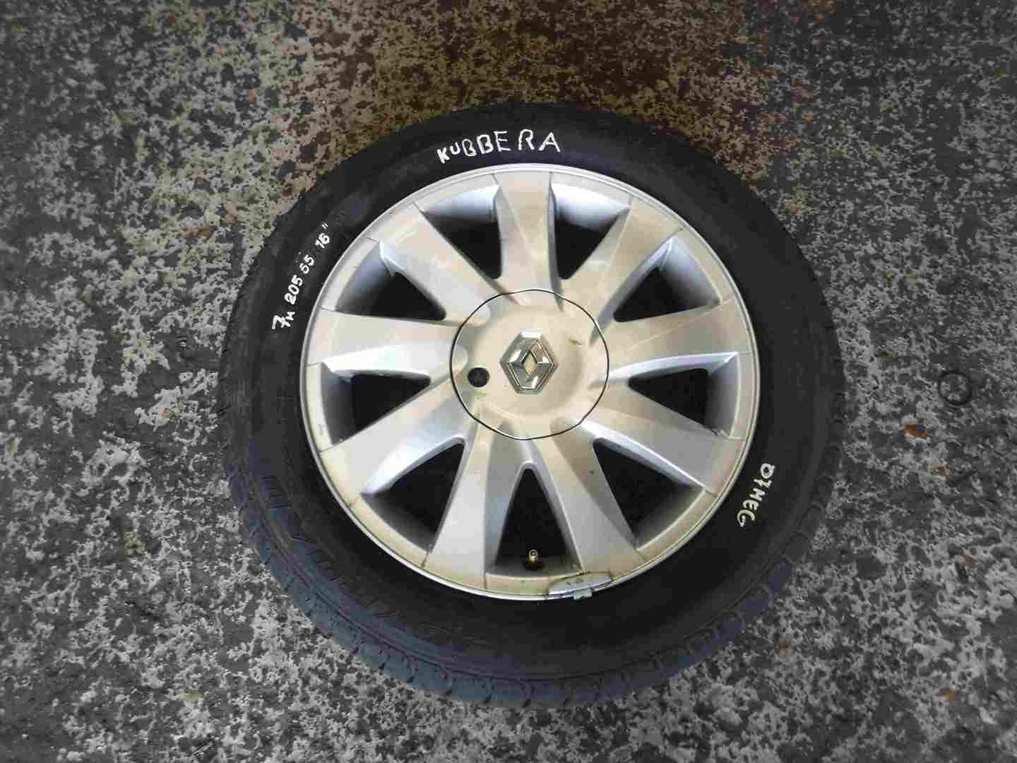 Renault Megane 2002-2008 Kubera Alloy Wheel + Tyre 205 55 16 6mm Tread 4/5
