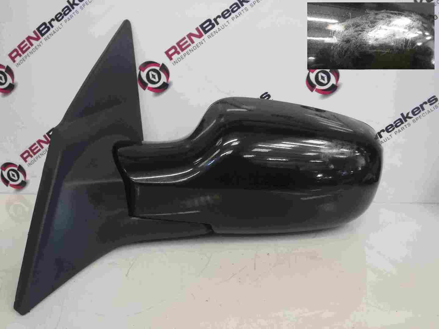 Renault Megane 2002-2008 Passenger NS Wing Mirror Black 676