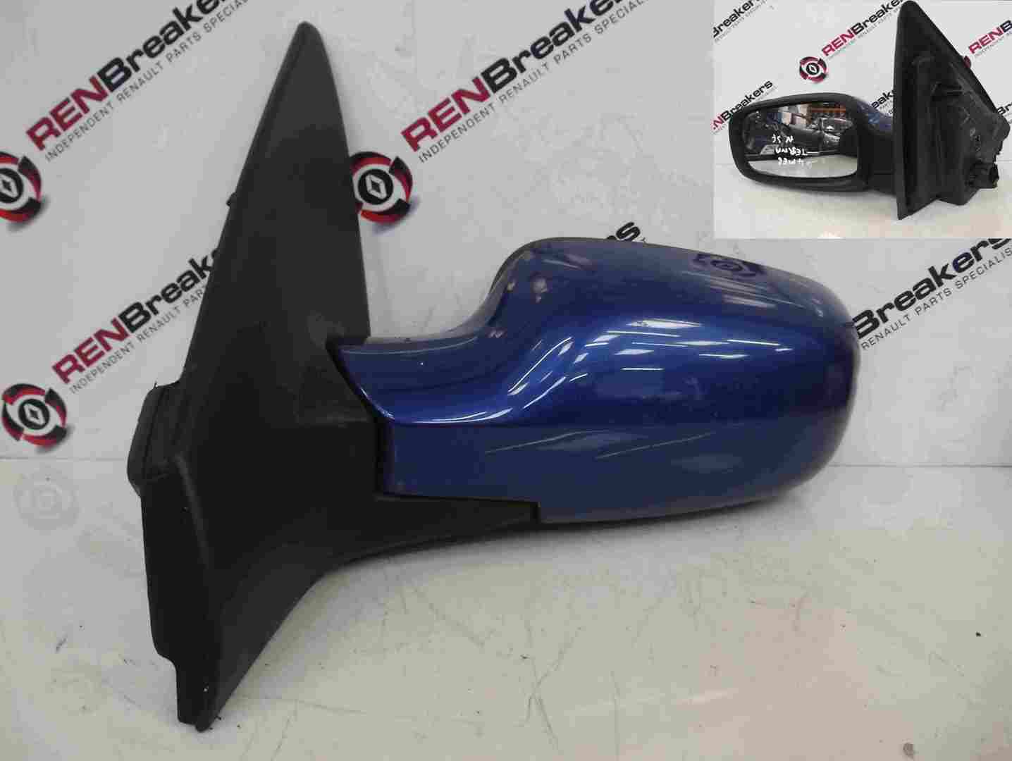 Renault Megane 2002-2008 Passenger NS Wing Mirror Blue TERNA