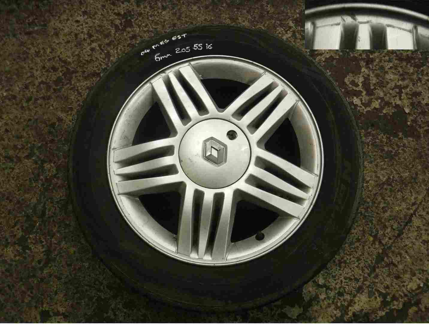 Renault Megane 2002-2008 Reinastella Alloy Wheel + Tyre 205 55 16 6mm