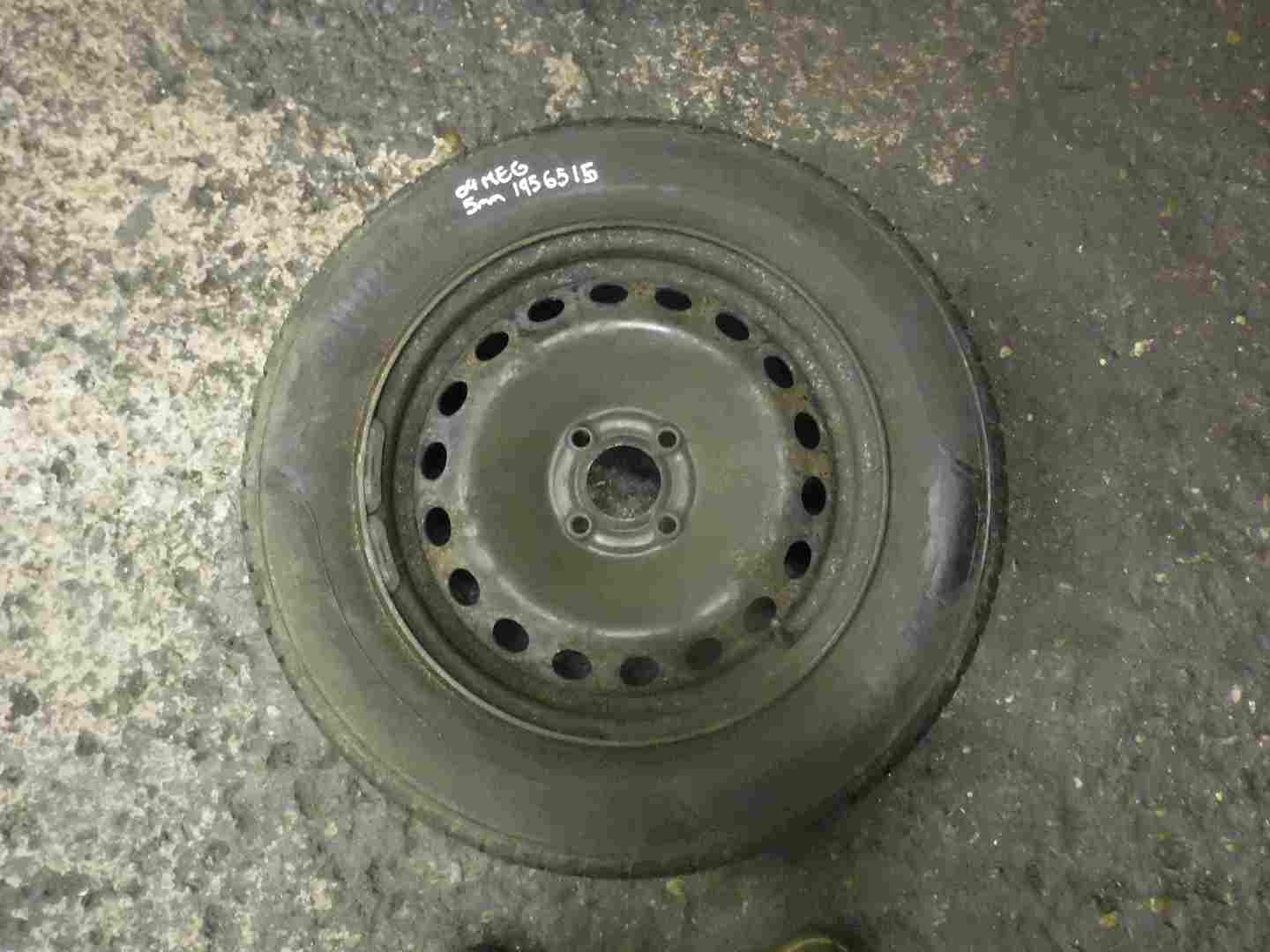 Renault Megane 2002-2008 Steel Wheel Rim + Tyre 195 65 15 5mm Tread 3/5