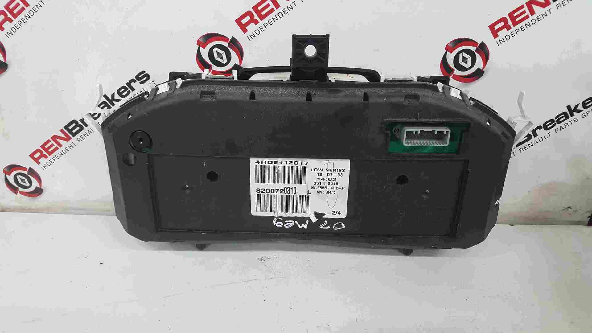 Thumb 5 Renault Megane 2006-2008 Instrument Panel Dials Gauges Clocks 8200720310