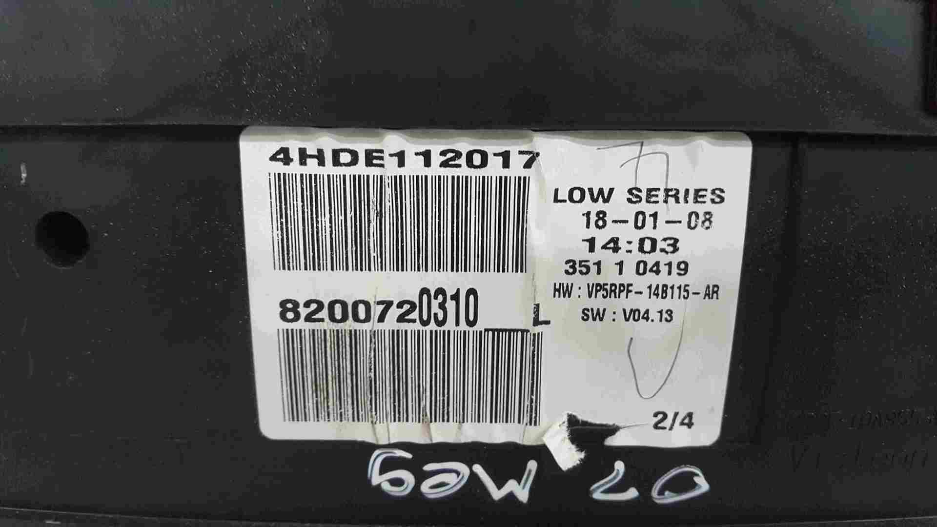 Thumb 2 Renault Megane 2006-2008 Instrument Panel Dials Gauges Clocks 8200720310