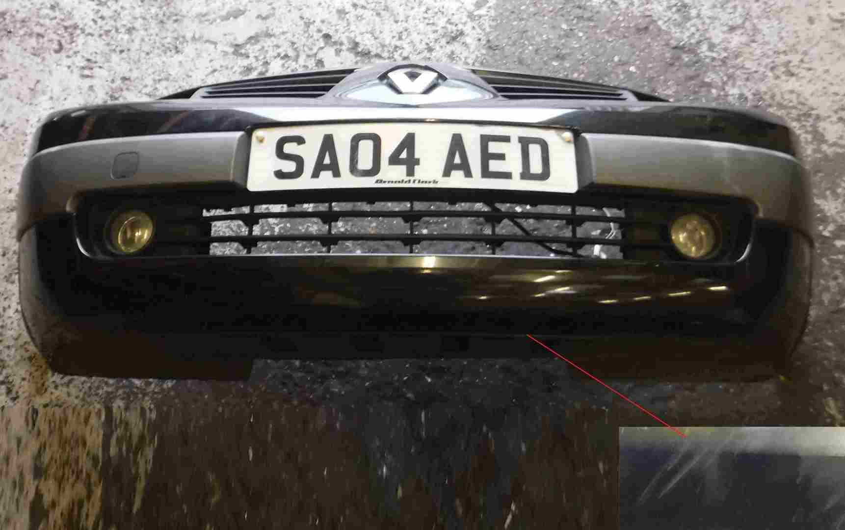 Renault Megane Convertible 2002-2006 Front Bumper Black 676