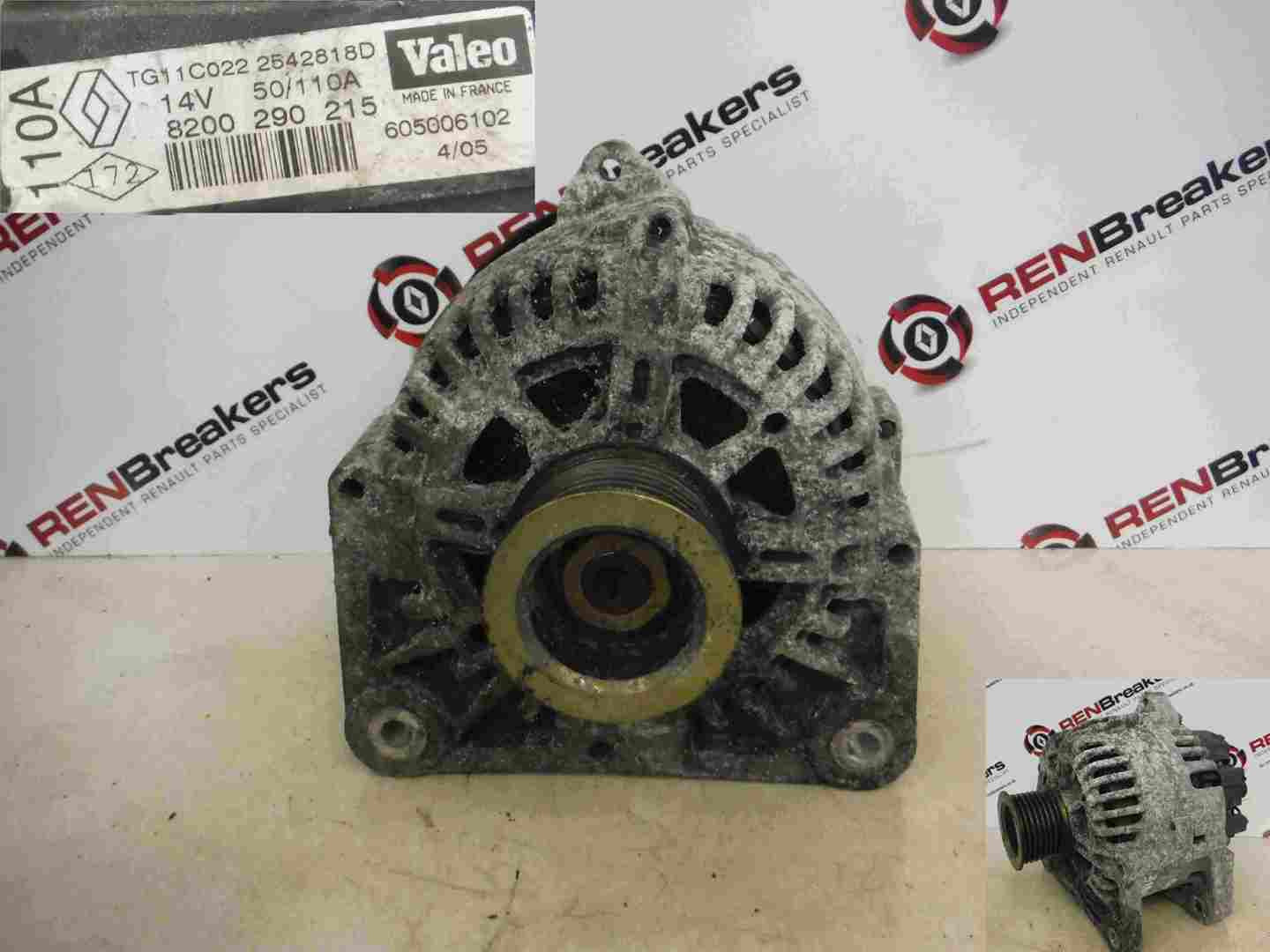 Renault Megane   Scenic 2002-2008 1.9 dCi Alternator 8200290215 8200495294