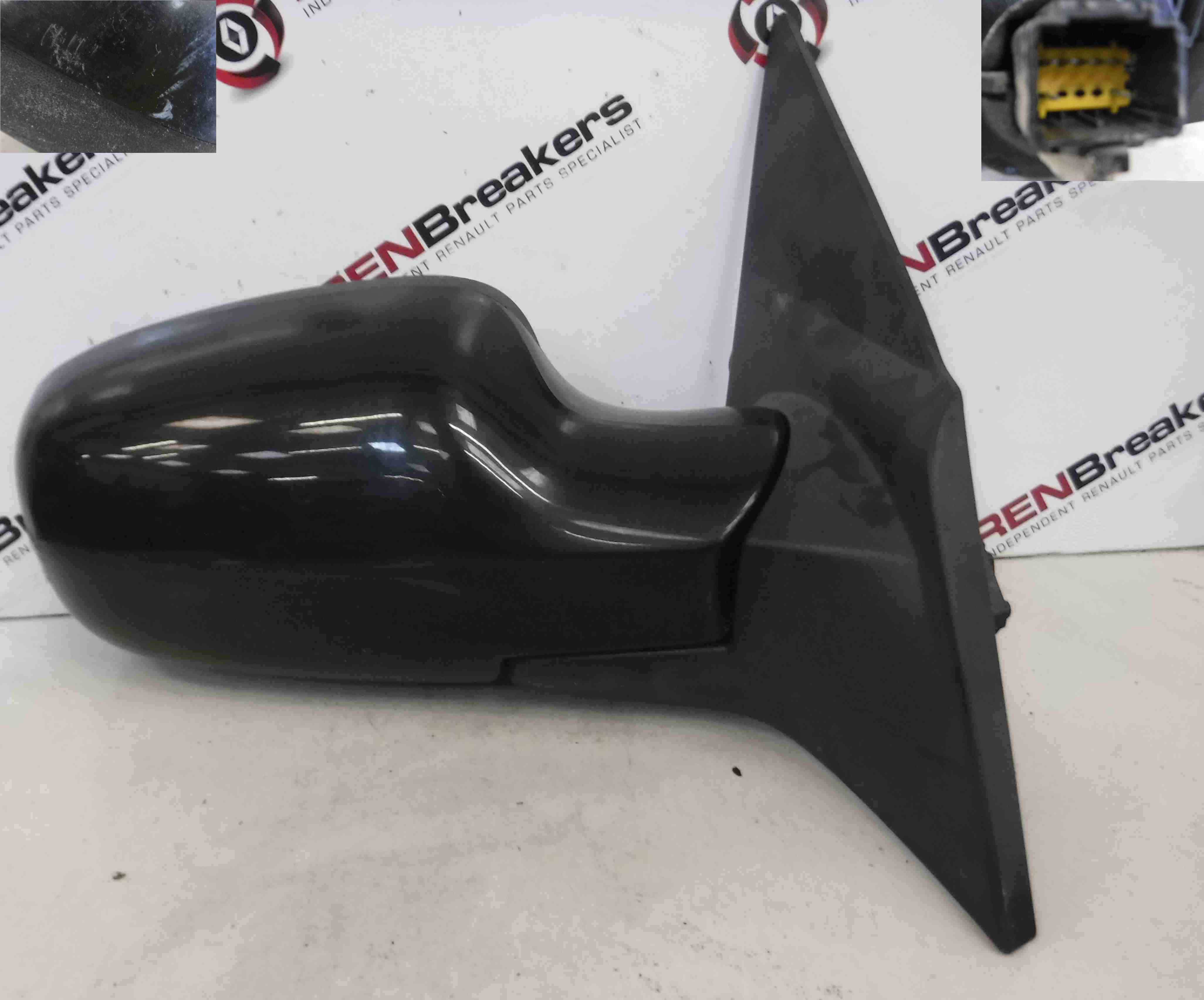 Renault Megane Convertible 2002-2008 Drivers OS Wing Mirror Black 676