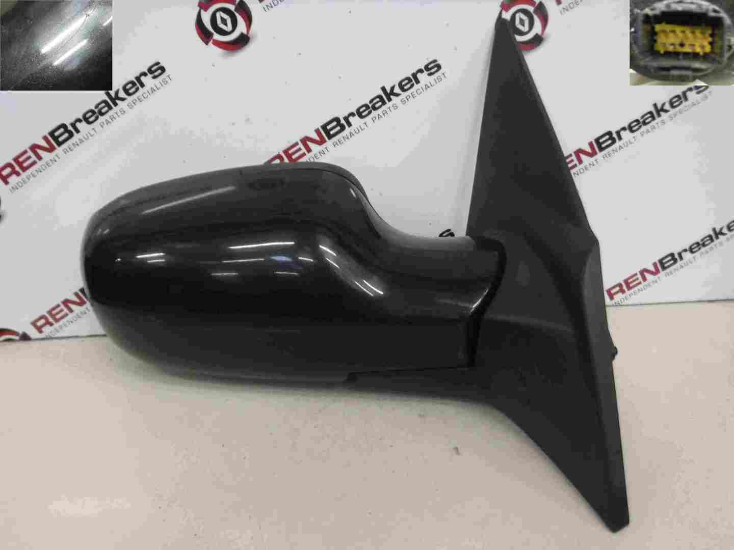 Renault Megane Convertible 2002-2008 Drivers OS Wing Mirror Black 676